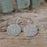 Gala Disc Glitz White Drop Earrings