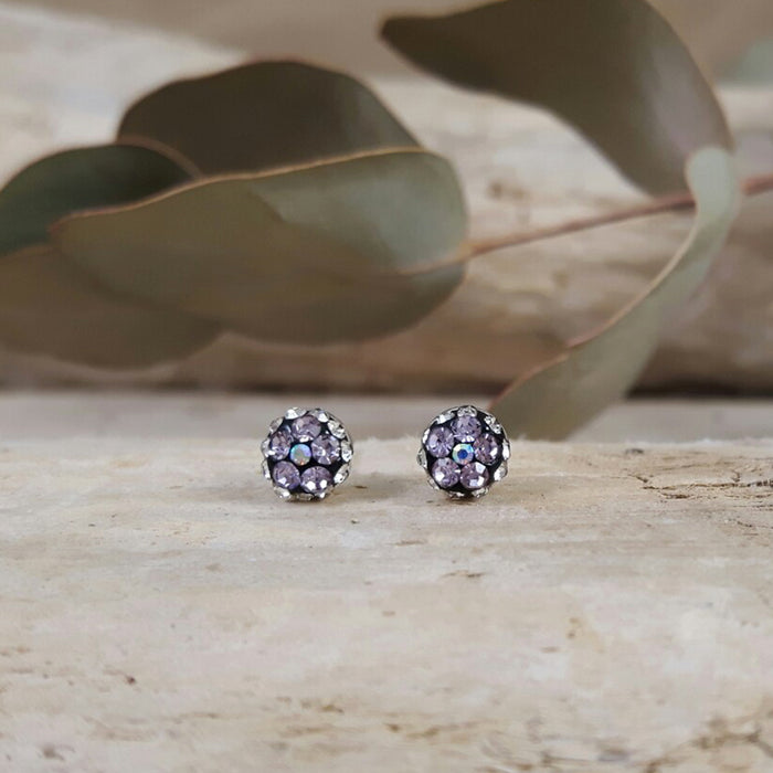 Gala Tiny Lilac Jet Stud Earrings