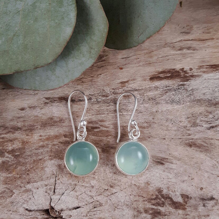 Grace Aqua Chalcedony Drop Earrings