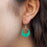 Flinder Green Bonita Round Hoop Drop Earrings