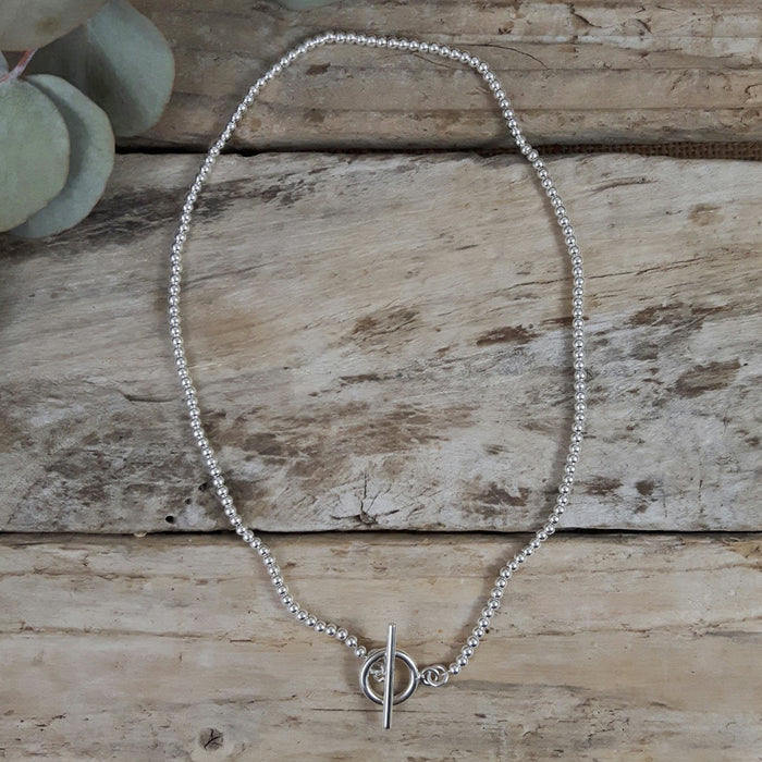 Harmony Polished Silver Ball Necklace
