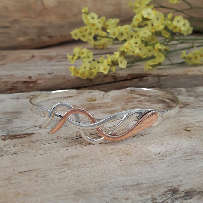 Duo Hazel Silver/Copper Cuff