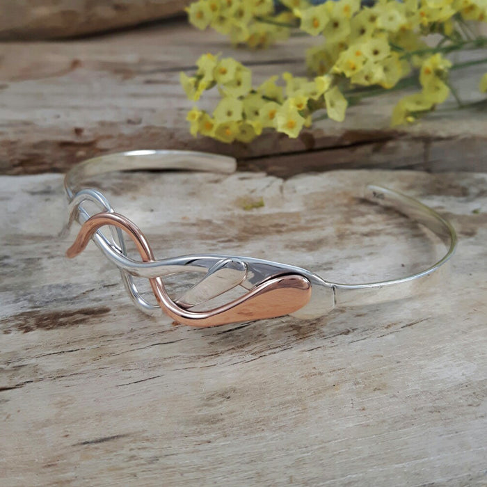 Duo Hazel Silver/Copper Cuff