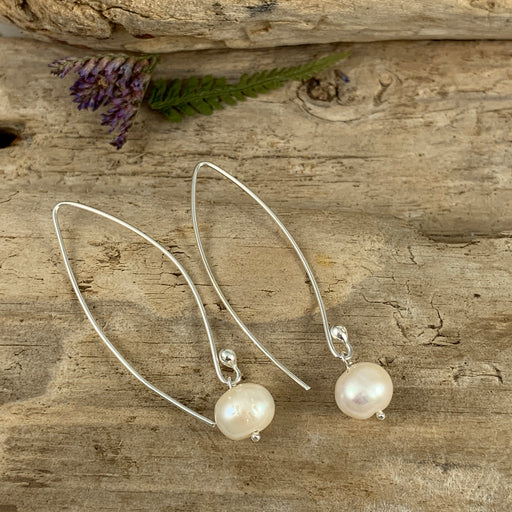 Classic White Pearl Drop Earrings