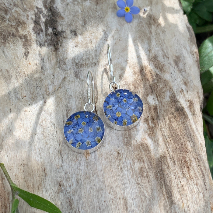 Flores Forget-Me-Not Round Drop Earring