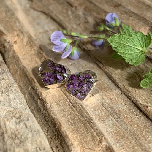 Flores Heather Heart Stud Earrings