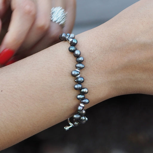 Ingrid Light Grey Pearl Bracelet