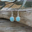 Larimar Dainty Drop Oval Earrings