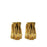Lattice Wide Hoop Gold Earrings