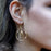 Lattice Trio Drop Gold Earrings