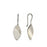 Leaf Silver Polished Drop Earrings