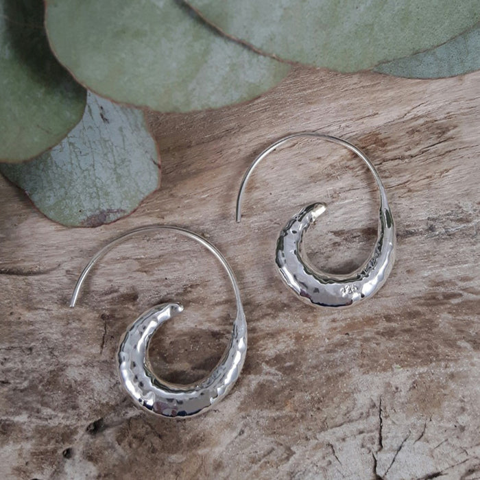 Liberty Dainty Hammered Hoop Earrings