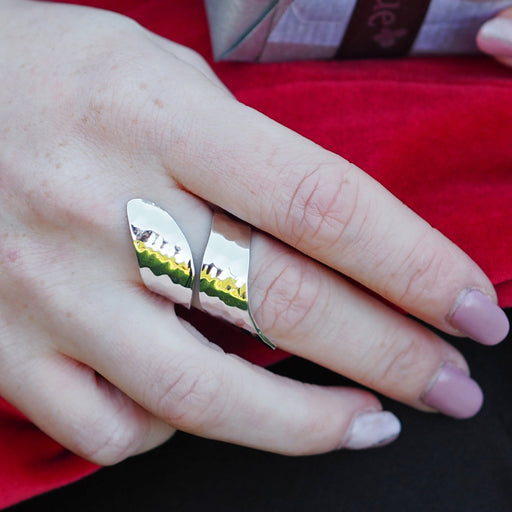 Glamour Hammered Polished Ring