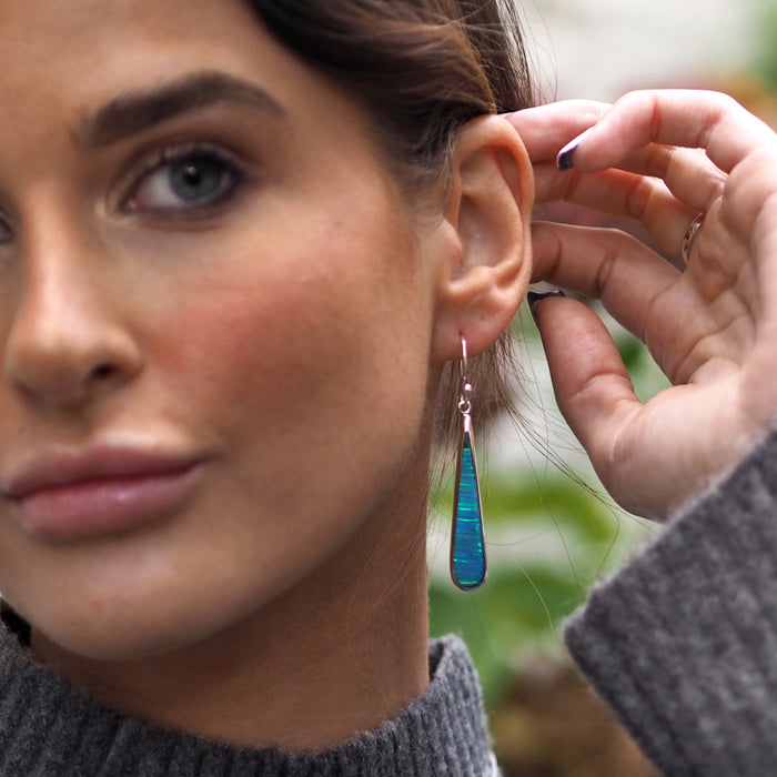 Turquoise climber earrings shop
