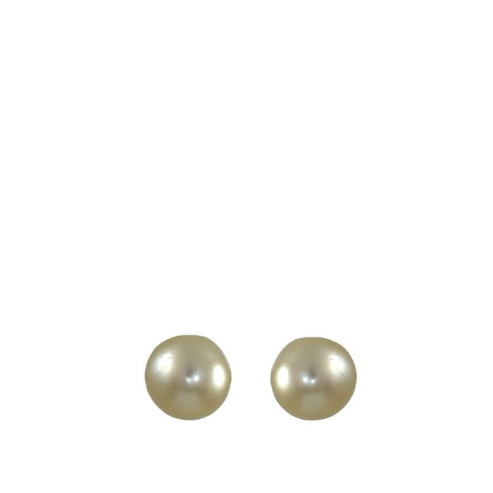 White Pearl Medium Stud Earrings