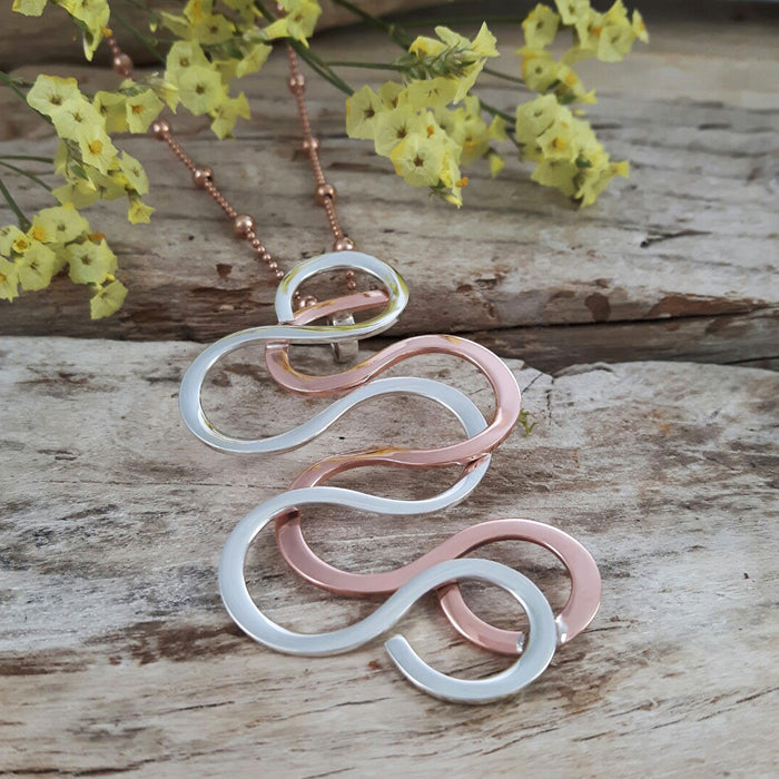 Duo Medusa Silver/ Copper Pendant