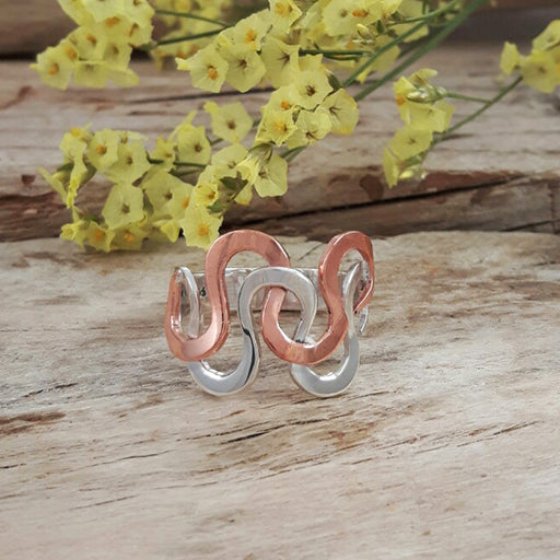 Duo Medusa Silver/Copper Ring