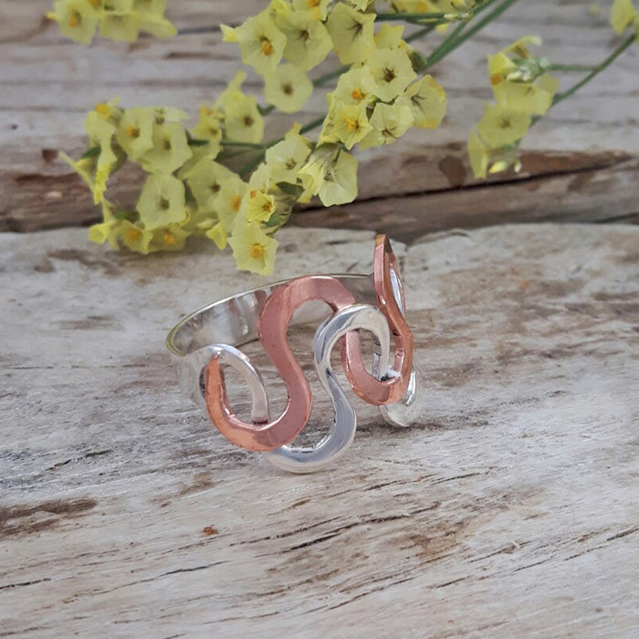 Duo Medusa Silver/Copper Ring