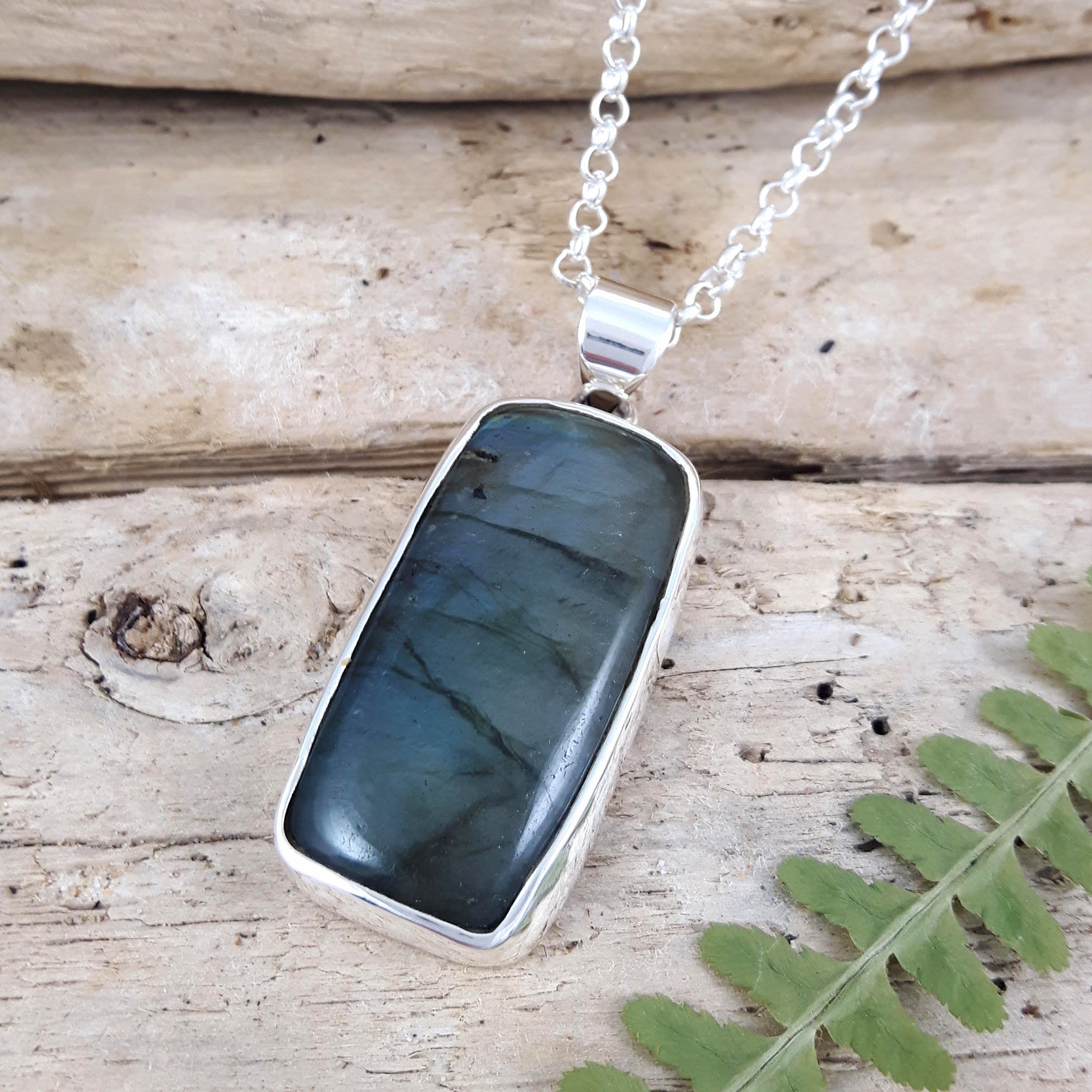 Monet Labradorite XL Rectangle Pendant
