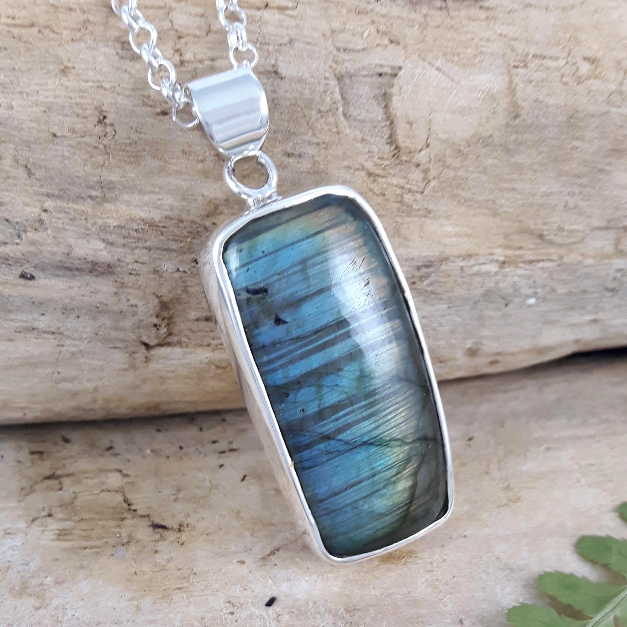Monet Labradorite XL Rectangle Pendant