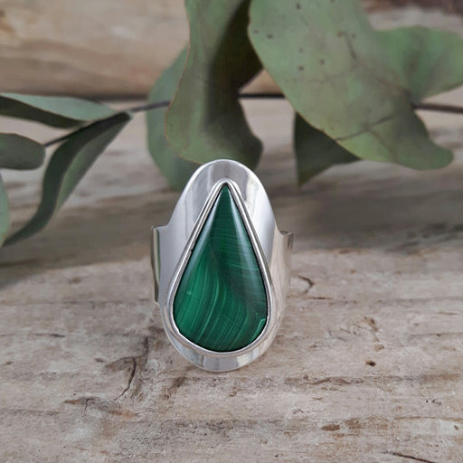 Monet Malachite Sml Ring Teardrop B