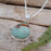 Monet Spring Chrysocolla S/M Triangle Pendant