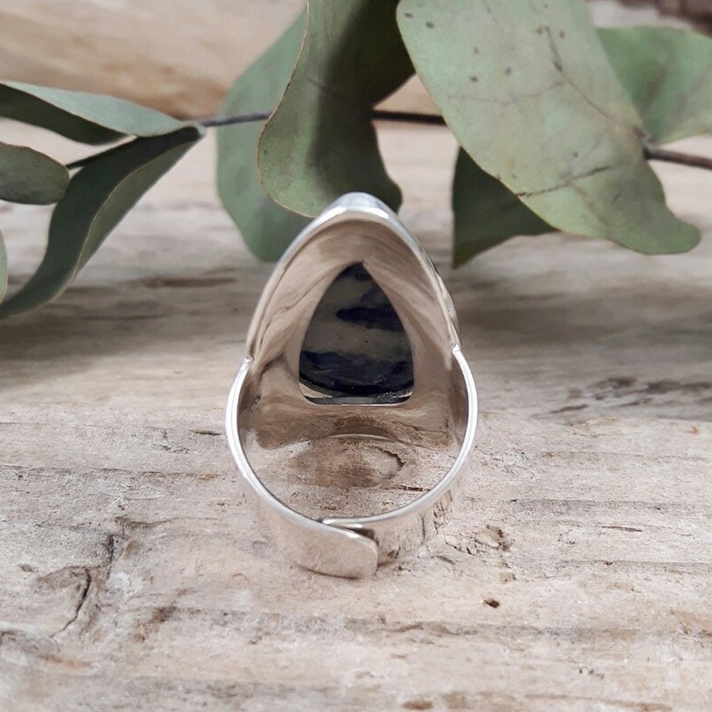 Monet Sodalite Teardrop M Adjustable Ring A