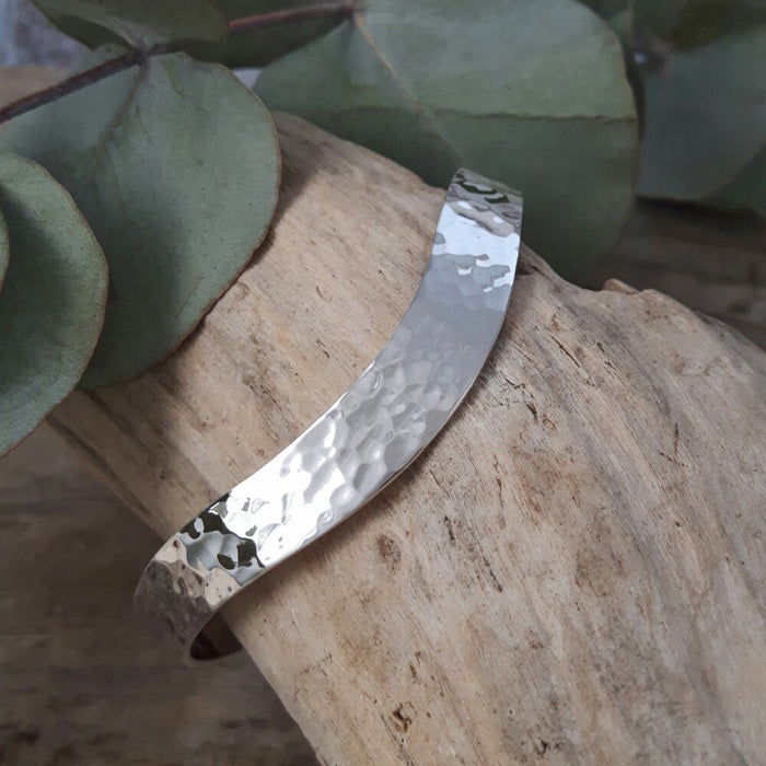 Classic Silver Hammered Small Cuff