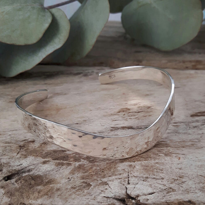 Classic Silver Hammered Small Cuff