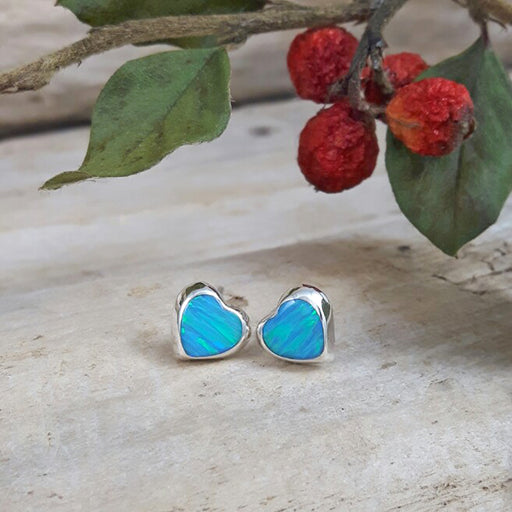 Flinder Heart Turquoise Stud Earrings