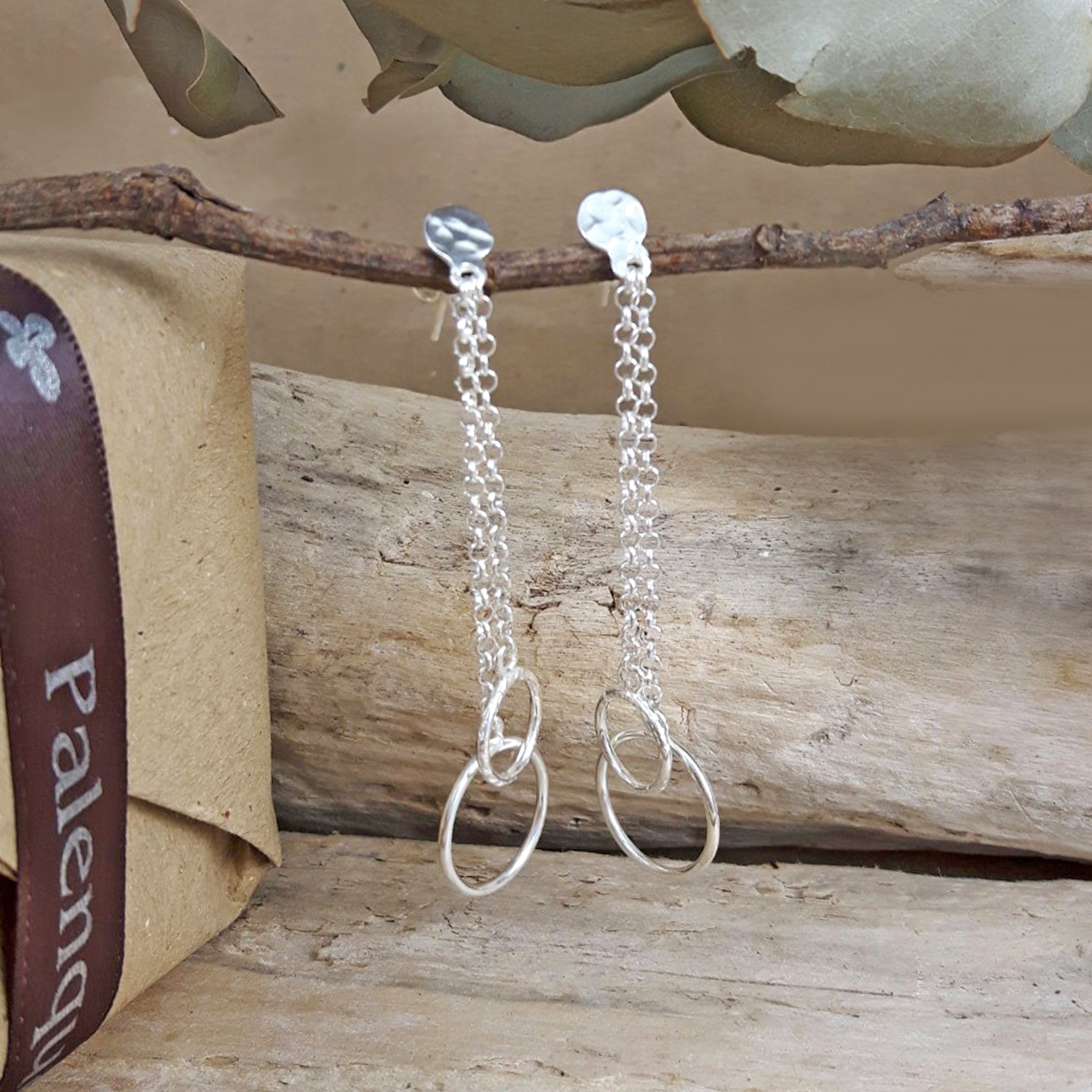 Olympia Twin Chain Drop Earrings