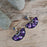 Allegra Crescent Purple Shimmer Stud Earrings