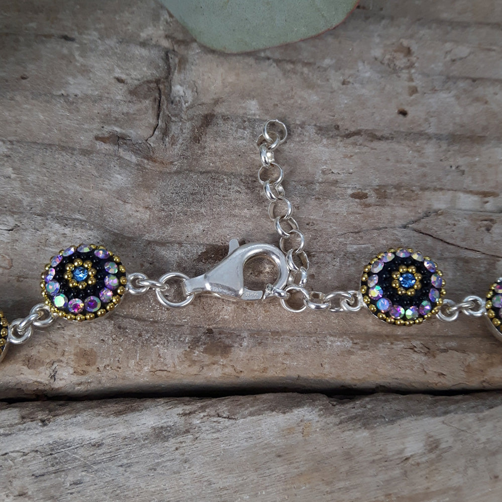 Allegra Purple Shimmer Rd Daisy Necklace