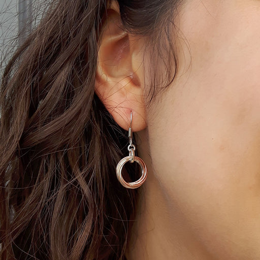 Duo Rita Silver Copper Earrings