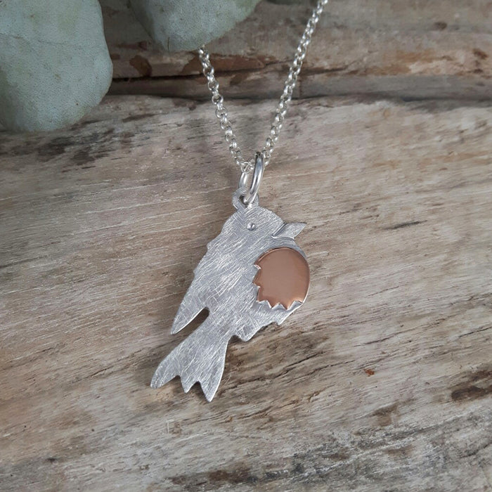 Duet Robin Silver/Copper Pendant