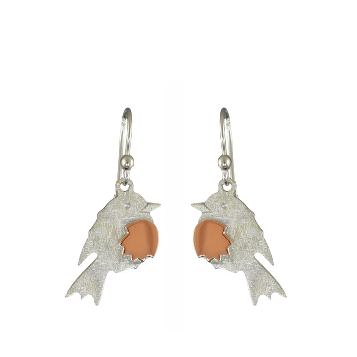 Duet Robin Silver/Copper Drop Earrings