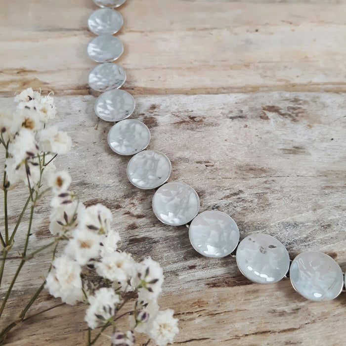Roma Round Hammered Necklace