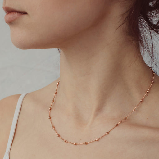 Dotty Rose Gold Plated Chain Necklace