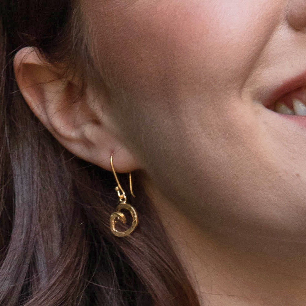 Foresta Caracol Gold Drop Earrings