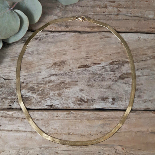 Snake Chain 45cm Wide Gold Necklace