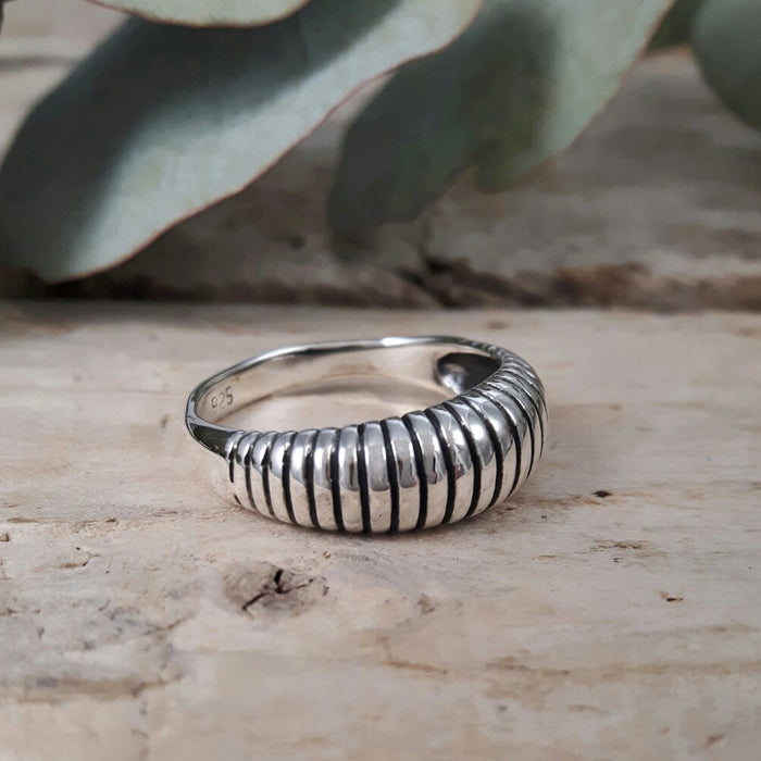 Spiral Ring, Band Ring, 925 Silver Ring, Handmade Ring, Bohemian Ring, 20mm  Wide Ring, Meditation Ri on Luulla