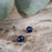 Tiny Blue Grey Pearl Stud Earrings