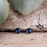 Tiny Blue Grey Pearl Stud Earrings