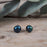 Grey Peacock Pearl Small Stud Earrings