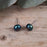 Grey Peacock Pearl Small Stud Earrings