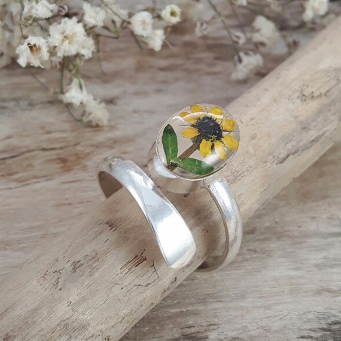Flores Sunflower Small Adjustable Ring