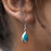 Flinder Turquoise Teardrop  Drop Earrings