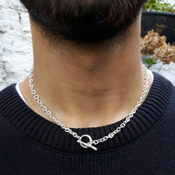 Silver T-Bar Necklace by Paul Smith on Sale
