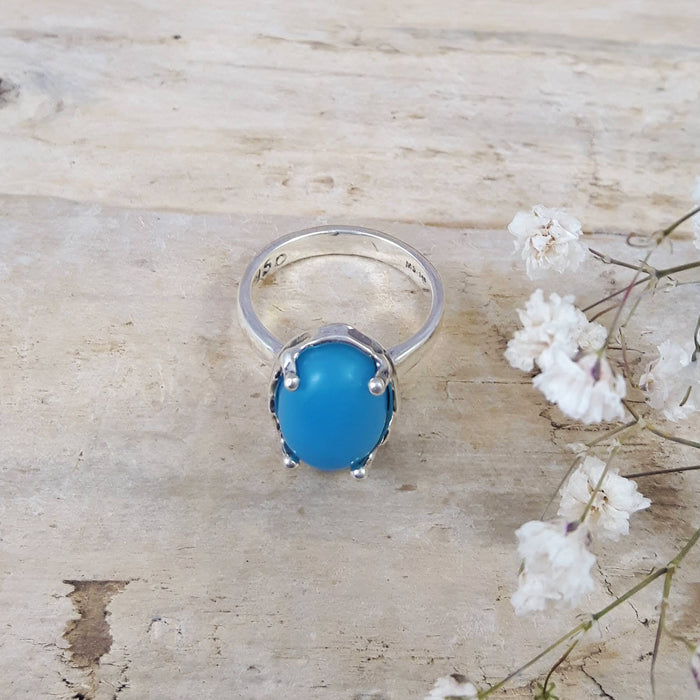 FURTHER REDUCED! Yulya Blue Chalcedony Ring