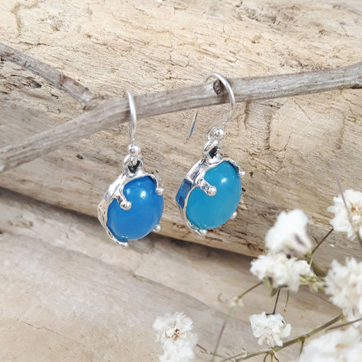 PERFECTLY IMPERFECT Yulya Blue Chalcedony Drop Earrings